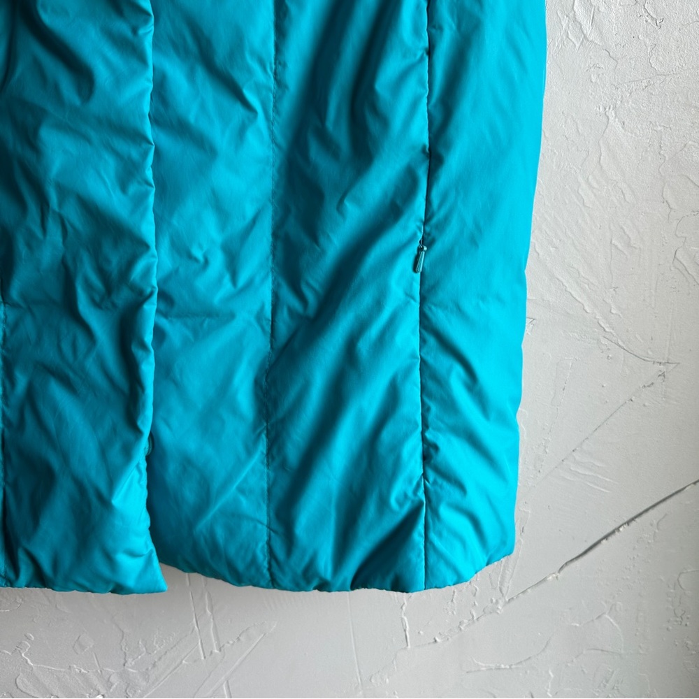 Coldwater Creek Down Puffer Vest Teal Blue Cozy Outdoor Layer Sz M - Picture 4 of 11